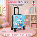Kinder Trolley Koffer Blau 42 cm mit Hasenmotiv | EL-PASHA HOME