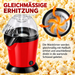 Minijoy PM-1800 Heißluft-Popcornmaschine 1200 W, 2,5 L – Rot
