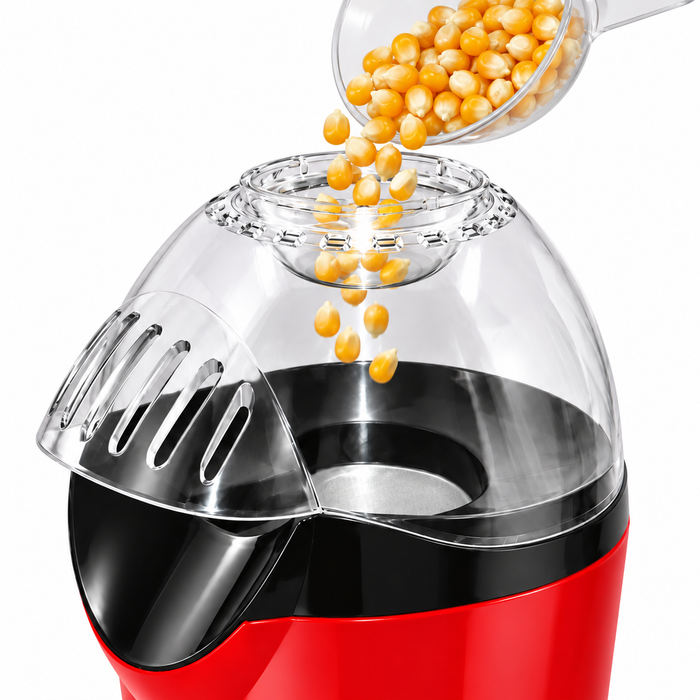 Minijoy PM-1800 Heißluft-Popcornmaschine 1200 W, 2,5 L – Rot