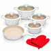 11-teiliges beige Kochgeschirr Set H.K Granite Die-Cast