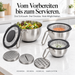 3-tlg Edelstahl Rührschüssel Set mit Deckel & Reibe | EL-PASHA HOME