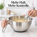 3-tlg Edelstahl Rührschüssel Set mit Deckel & Reibe | EL-PASHA HOME