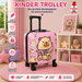 Kinder Trolley Koffer Bär Rosa 42 cm | EL-PASHA HOME