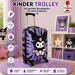 Kinder Trolley Koffer Schwarz-Lila 56 cm | EL-PASHA HOME