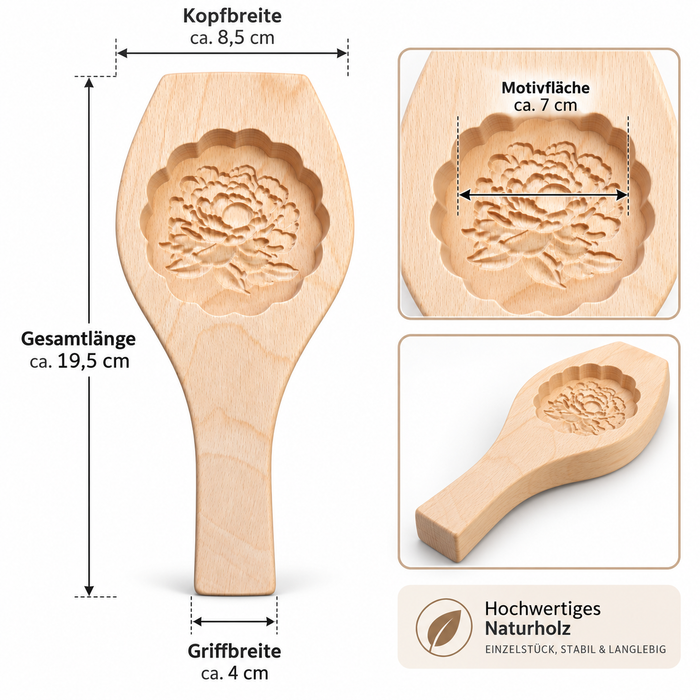 Maamoul Holzform Blumenmotiv | Mooncake Form & Keksstempel
