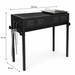 2-in-1 Holzkohlegrill BBQ Grill mit Grillrost Grillplatte Garten Camping