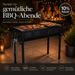 2-in-1 Holzkohlegrill BBQ Grill mit Grillrost Grillplatte Garten Camping
