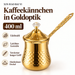 Mokkakännchen 400 ml Gold mit abnehmbarem Deckel
