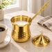 Deckel mit facettiertem transparentem Griff für Gold Kaffeekännchen