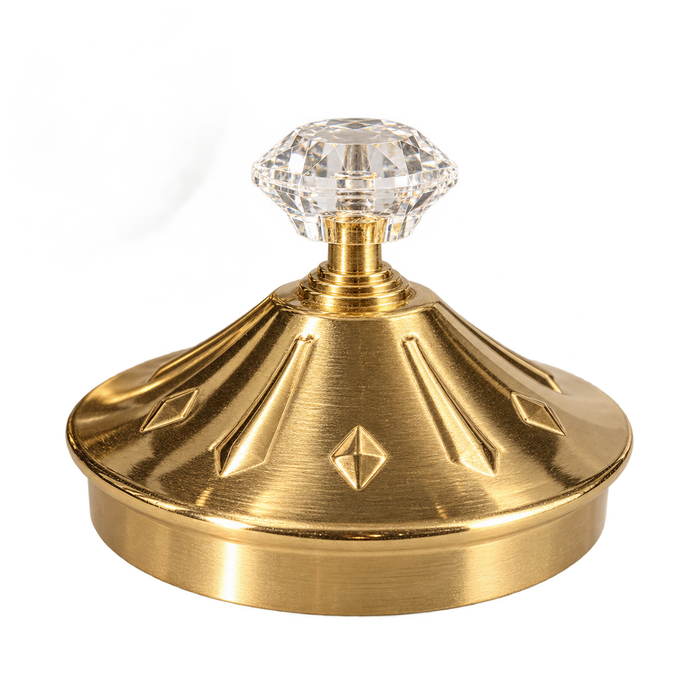400 ml Edelstahl Mokkakanne Gold mit dekorativem Deckel