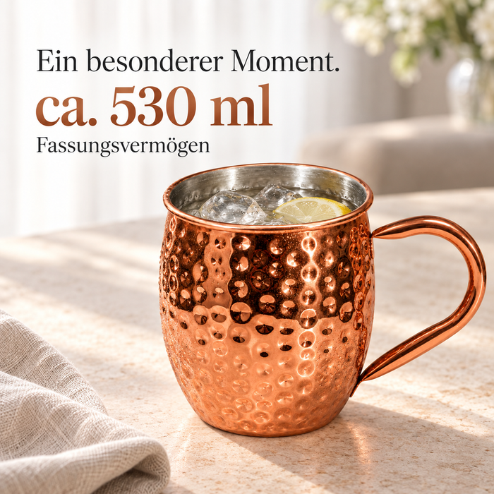 Moscow Mule Stil Becher aus Edelstahl in Kupferoptik
