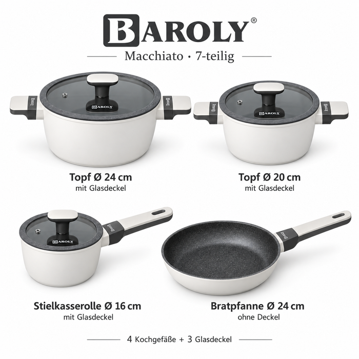 BAROLY Topfset Induktion aus recyceltem Aluminium