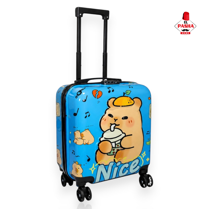 Kinder Trolley Koffer Blau 42 cm – Hartschalen Kinder Reisekoffer