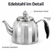 Edelstahl Doppel Teekanne für Induktion mit Teesieb