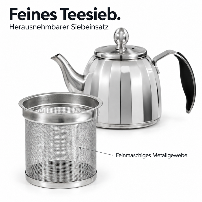 Herausnehmbares Teesieb für Edelstahl Caydanlik Teekanne