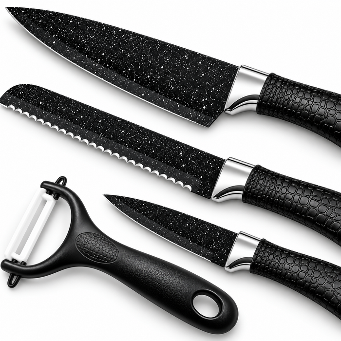 Swiss Gold Messerset 6-tlg 18/10 Edelstahl | EL-PASHA HOME