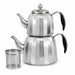 Caydanlik Teekanne Set 2-teilig Edelstahl 1 Liter 2 Liter