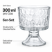 Klarer Eisbecher aus Glas mit Standfuß 300 ml
