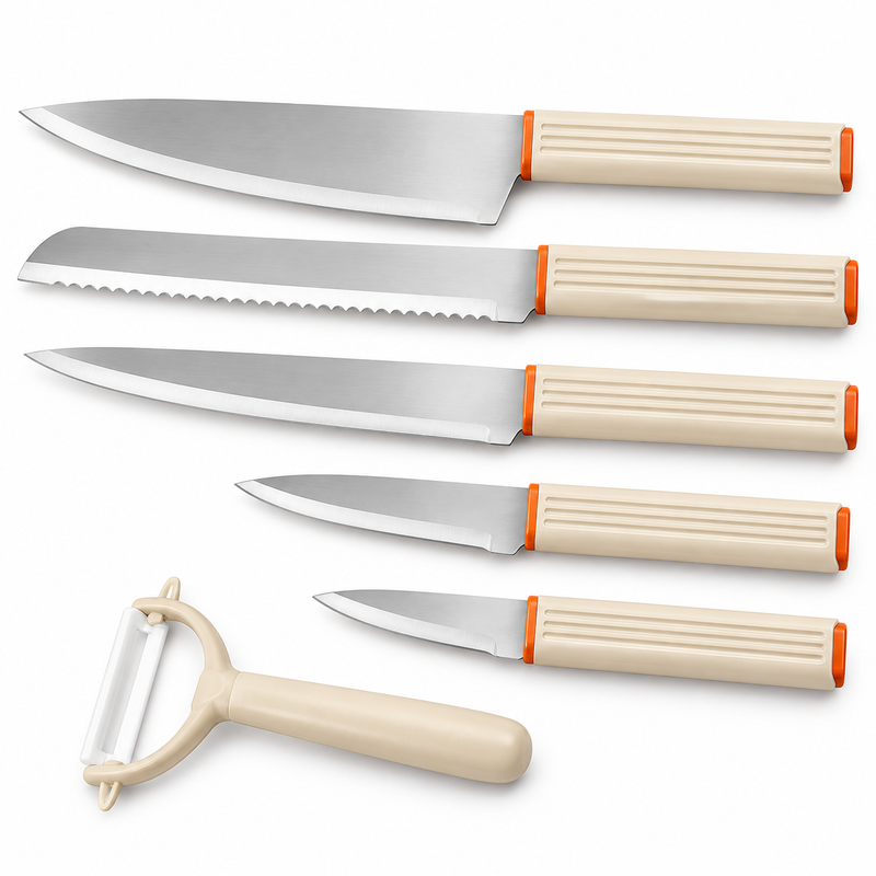 VICKLAND Messerset 6-teilig Edelstahl mit Schäler | EL-PASHA HOME