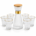 7-teiliges Delta Vaisselle Glas-Wasserset mit Karaffe und Deckel