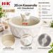 H.K Granite Topfset Beige mit vier Glasdeckeln und Dampfventil