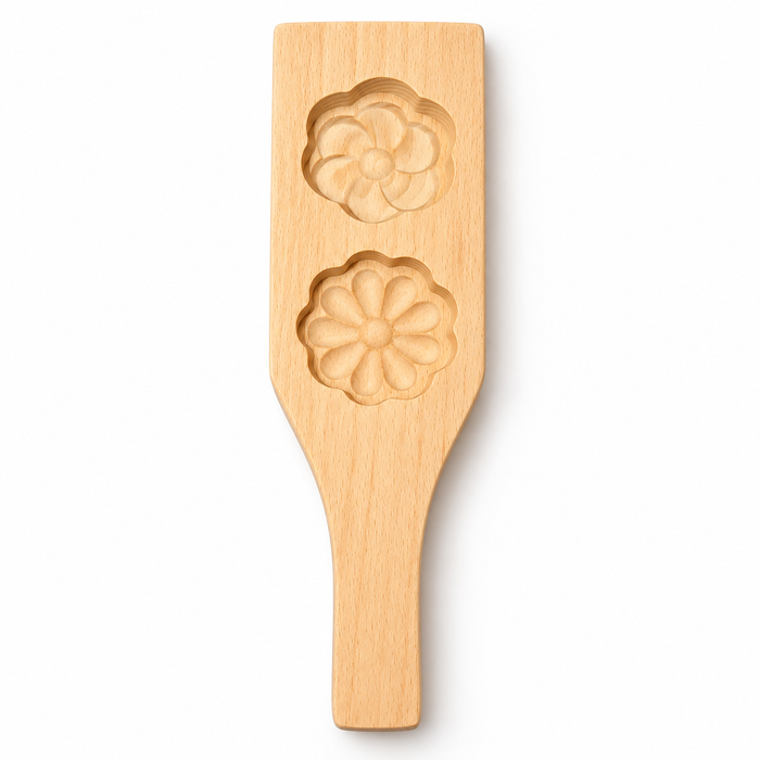 Maamoul Holzform 2 Motive | Mooncake & Gebäckpresse