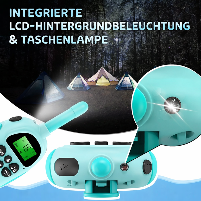 Kinder Walkie-Talkie 2er Set – Wiederaufladbar Rosa & Blau