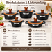 10-teiliges H.K Kochgeschirr Set Granite Die-Cast
