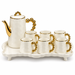 Serviertablett Weiß ca 41 x 20 cm für Kaffee und Teeservice