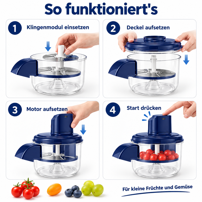 Elektrischer Obstschäler USB-C für Trauben & Tomaten | EL-PASHA HOME