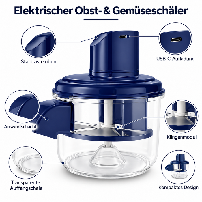 Elektrischer Obstschäler USB-C für Trauben & Tomaten | EL-PASHA HOME