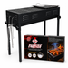 2-in-1 Holzkohlegrill BBQ Grill mit Grillrost Grillplatte Garten Camping