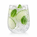 DIAMONDS Wasserglas mit Zitronenwasser und Eiswürfeln