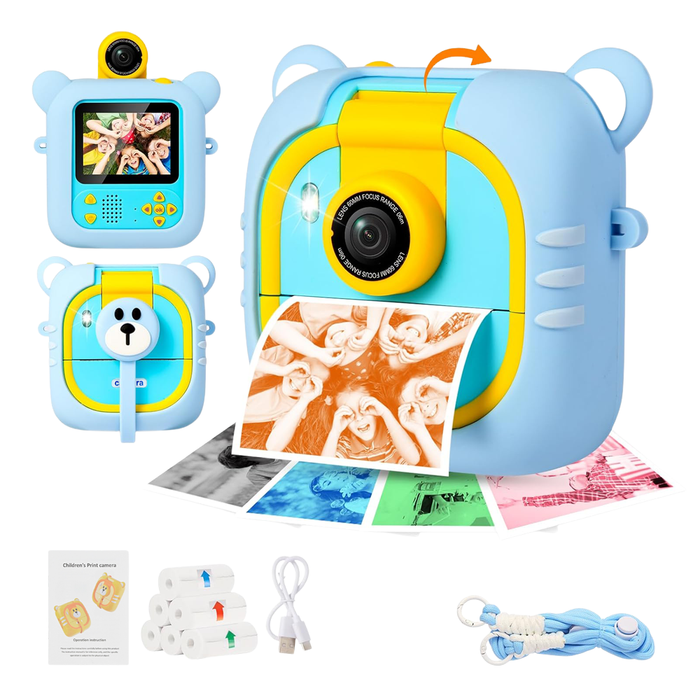 Kinder Sofortbildkamera mit Druckfunktion – 48MP, 1080P & 7 Papierrollen