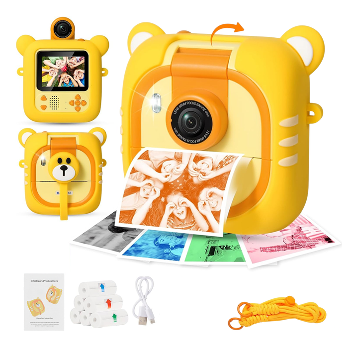 Kinder Sofortbildkamera mit Druckfunktion – 48MP, 1080P & 7 Papierrollen