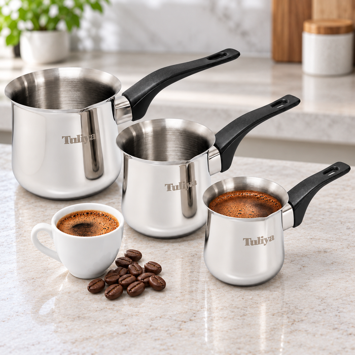 Unterseite eines Tuliya Kaffeewärmers aus Edelstahl