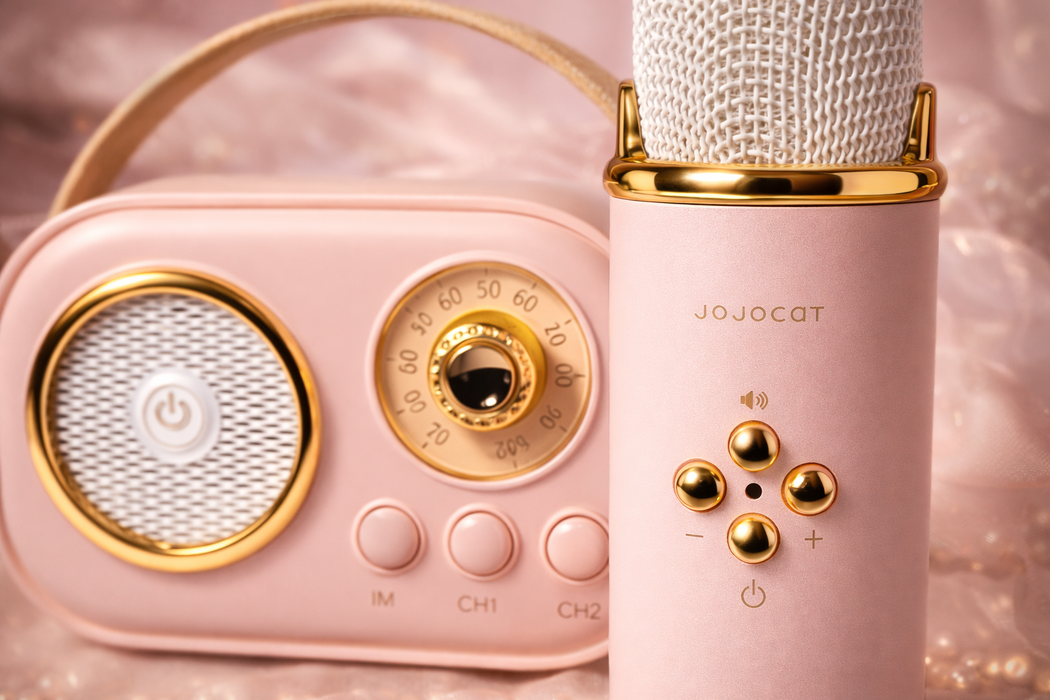 JOJOCUT Mini Bluetooth Lautsprecher mit Karaoke-Mikrofon
