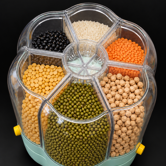 Getreidespender 10 l mit 6 Fächern – 360° drehbar