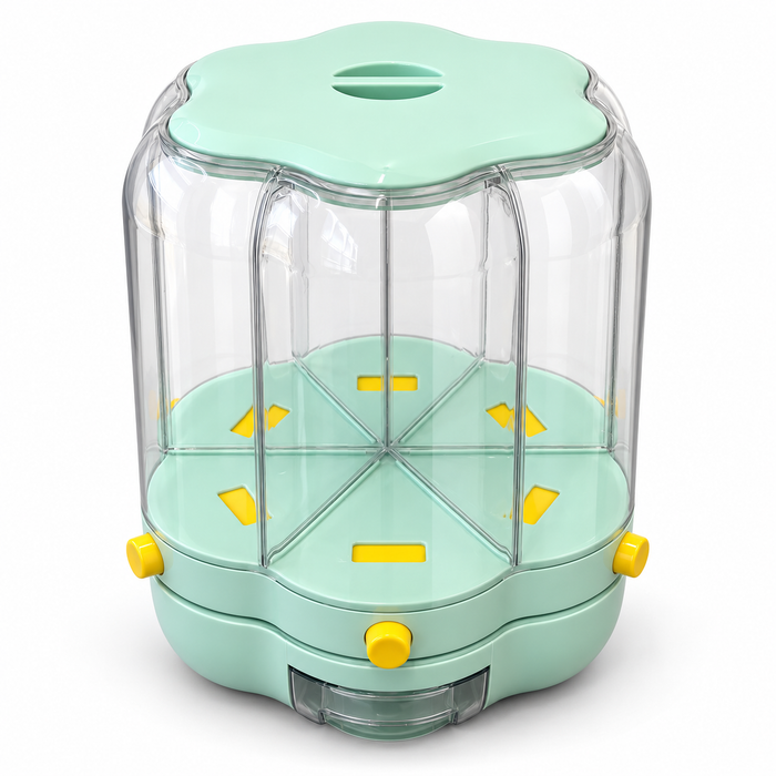 Getreidespender 10 l mit 6 Fächern – 360° drehbar