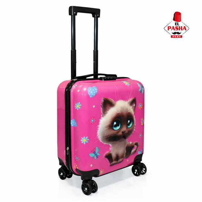 Kinder Trolley Koffer Rosa 42 cm – Hartschalen Kinder Reisekoffer