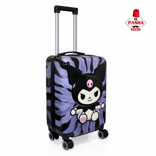 Kinder Trolley Koffer Schwarz-Lila 56 cm | EL-PASHA HOME