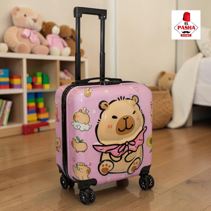 Kinder Trolley Koffer Bär Rosa 42 cm | EL-PASHA HOME