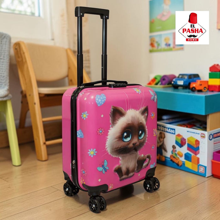 Kinder Trolley Koffer Rosa 42 cm – Hartschalen Kinder Reisekoffer