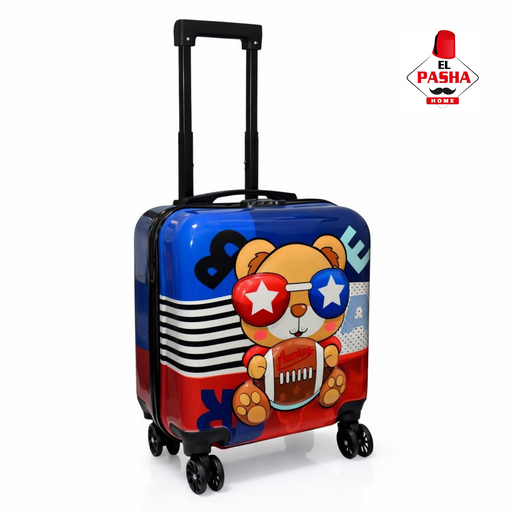 Kinder Trolley Koffer Bär Blau-Rot 42 cm | EL-PASHA HOME