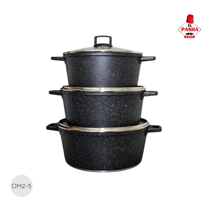UAKEEN Granit Kasserollen Set VK-356