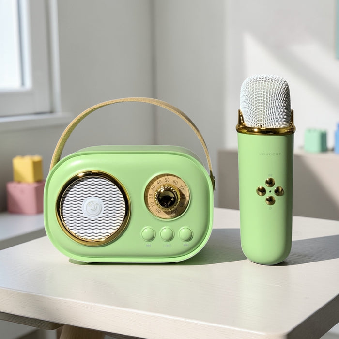 JOJOCUT Mini Bluetooth Lautsprecher mit Karaoke-Mikrofon
