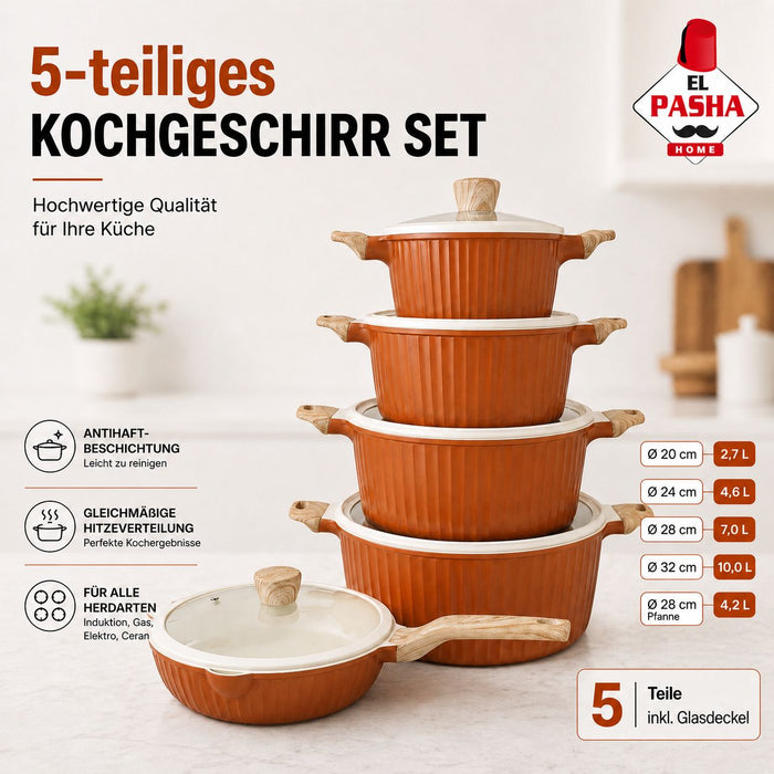 UAKEEN Granit Topfset Creme VK-49