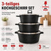 UAKEEN Granit Kasserollen Set VK-356