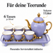 Kaffee- und Teeservice Keramik Flieder Gold für 6 Personen